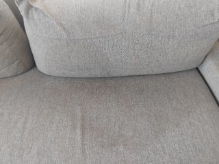 Sofá cama  gris de tela