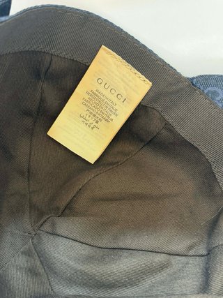 Berretto Gucci GG Nero con Strisce Rosse e Blu