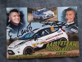 Autógrafo Jan Horlbeck Ford Fiesta Rally