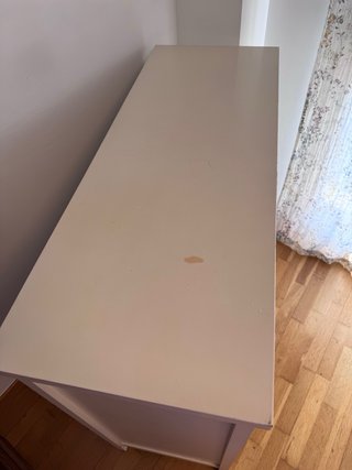 Cómoda de madera maciza blanca