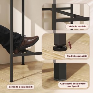 Conjunto de Mesa de Bar con 2 Taburetes Altos, Barra de Bar y Sillas de Cocina Ahorra Espacio con Patas de Acero, Estilo Industrial, Mesa Alta con Taburetes para Casa, Comedor y Sala de Estar, Col...
