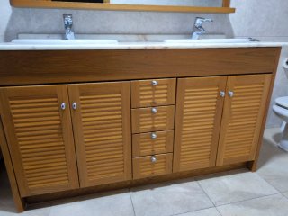 Mueble de baño doble con espejo