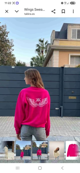 Sudadera TAKKRA rosa sin capucha
