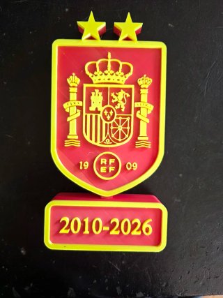 Placa Selección Española Fútbol doble campeona