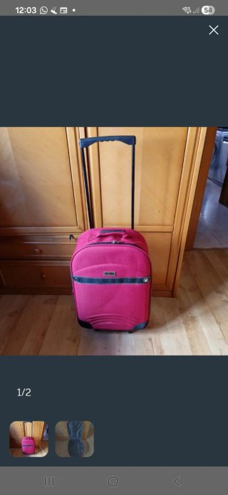 Maleta de viaje con ruedas y candado
