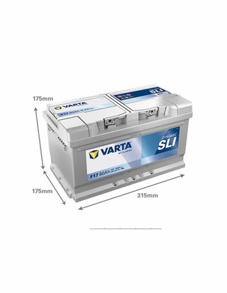 Batería VARTA F17 80Ah 12V 740A