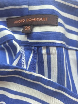 Pantalón Adolfo Dominguez Rayas Azul/Blanco