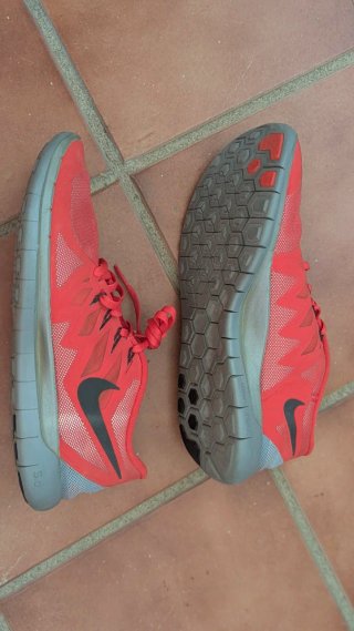 Nike Free 5.0 Deportivas Running Fitness Gris/Rojo
