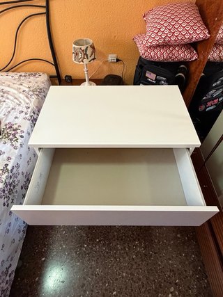 Cómoda blanca 3 cajones madera