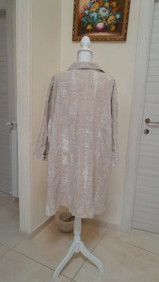 Ulla Popken vestito oversize 100% lino