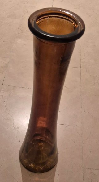 Jarrón Alto Marrón Cristal 56cm