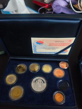 Estuche Monedas Euro 2002 y 2003 Calidad Proof