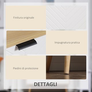 Mueble Multiuso Moderno en Aglomerado y Madera de Pino con Estante Interno Regulable en 3 Niveles, Mueble para Entrada, Sala de Estar, Cocina y Baño, 77X35X77.5 Cm
