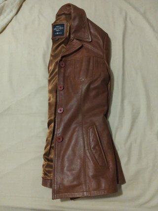 Chaqueta de piel IAN CARLO marrón