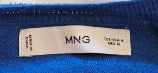 Maglia MNG a righe blu e bianche taglia M