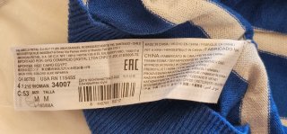 Maglia MNG a righe blu e bianche taglia M