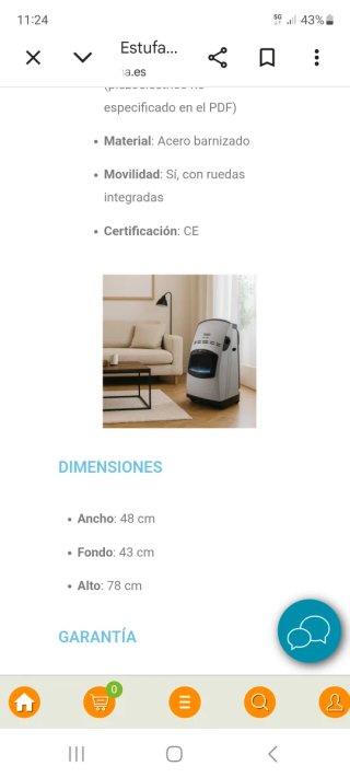 Estufa de gas DeLonghi blanca