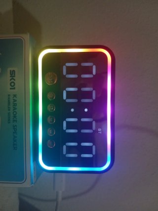 SK01 Altavoz Karaoke Reloj Despertador