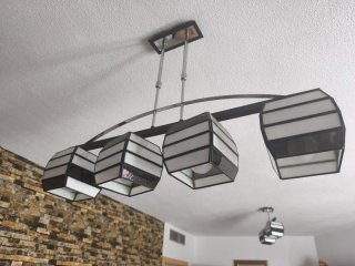 Lámparas de salón cristal y metal
