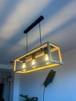 Lámpara de techo madera y metal