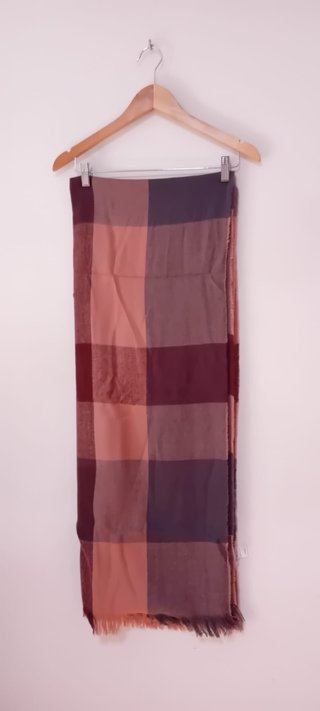 Fular a cuadros rosa y morado