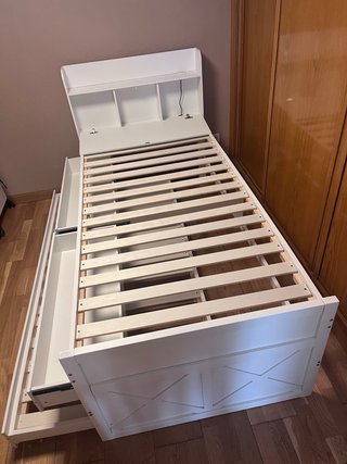 Cama nido con colchón y almohada