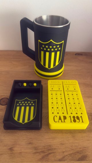 Taza Peñarol + Caja Cartas + Anotador 3D