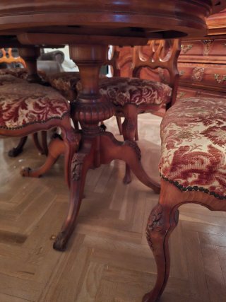 Mueble antiguo madera natural y cristal