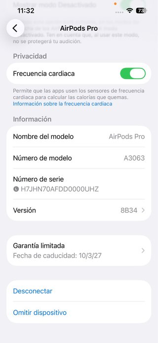 Apple AirPods Pro 3 Auriculares #VN43R9
