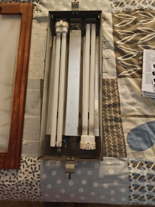Lámpara de techo madera y cristal