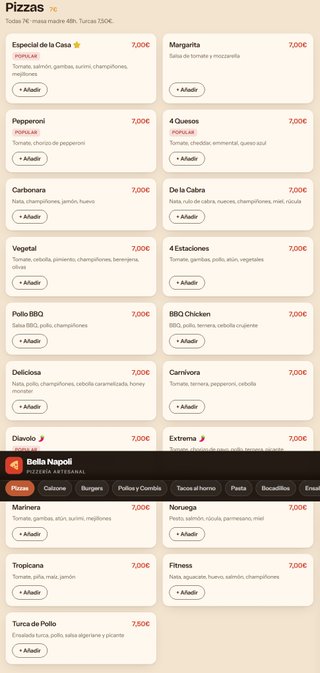 Web de pedidos para tu restaurante · Sin comisione