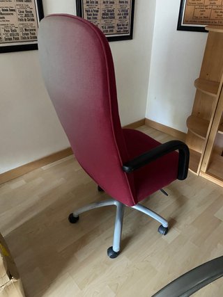 Juego 3 sillones oficina rojos