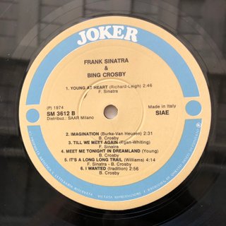 Frank Sinatra & Bing Crosby LP 12" 33 RPM 1974