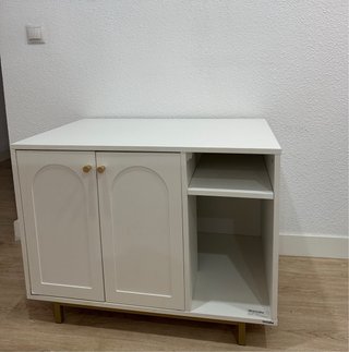 Mueble aparador blanco nórdico con almacenaje
