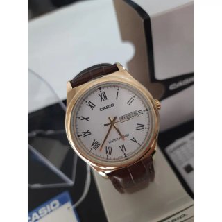 Orologio Casio Uomo Pelle Marrone Oro