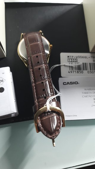 Orologio Casio Uomo Pelle Marrone Oro