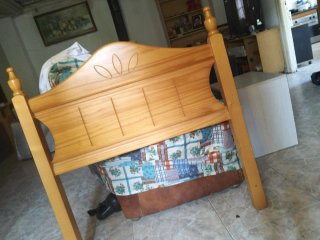 Cabezal de pino para cama de 90