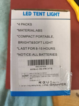 4 Luces LED Tienda Portátil