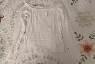 Camiseta Gap manga larga blanca Talla M