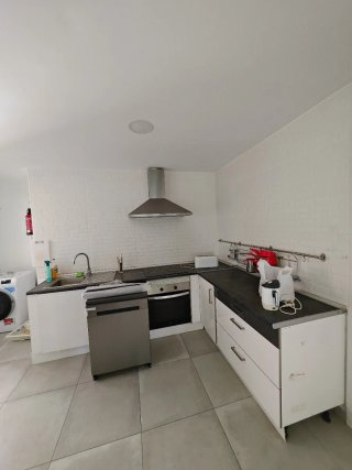 Cocina modular con fregadero sin desmontar