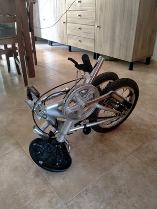 Bicicleta Plegable Compacta Plata