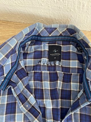 Camisa de cuadros azul Tailorbyrd