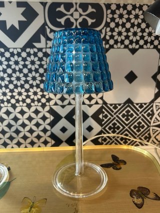 Coppia Lampade Guzzini Tiffany Blu