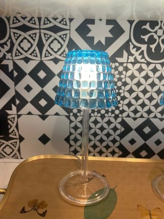 Coppia Lampade Guzzini Tiffany Blu