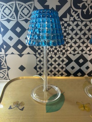 Coppia Lampade Guzzini Tiffany Blu