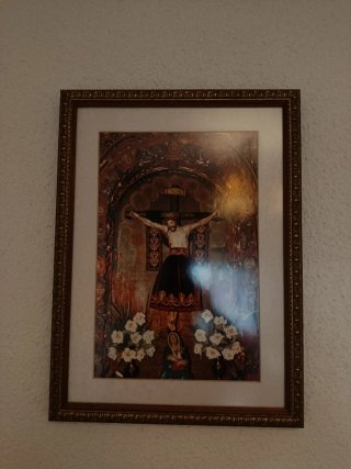 Cuadro Religioso Vintage Cristo Enmarcado