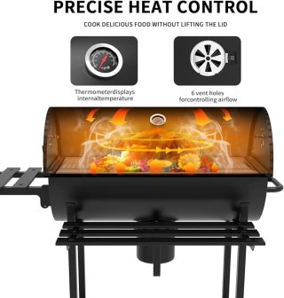 TEENO Barbacoa Carbon con Parrilla de Cocina XXL