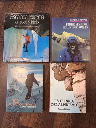 Colección 4 libros alpinismo y escalada