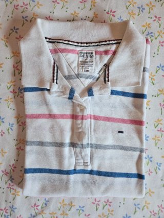 Polo Tommy Hilfiger Mujer Talla M Rayas