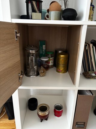 Mueble biblioteca madera blanco